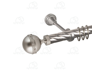 Карниз 1 -рядный "Таврика" D25 Крученая Сатин
